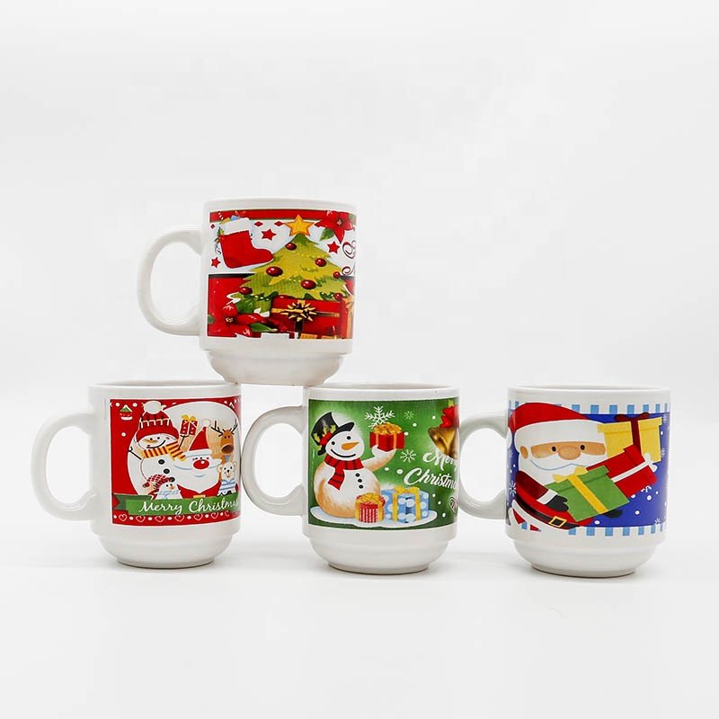 Custom LOGO Christmas Coffee Mugs 11oz Ceramic Mugs decal mugs