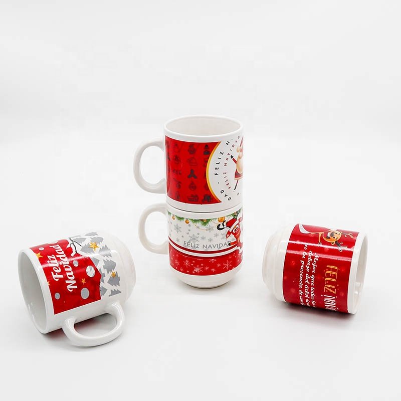 Custom LOGO Christmas Coffee Mugs 11oz Ceramic Mugs decal mugs