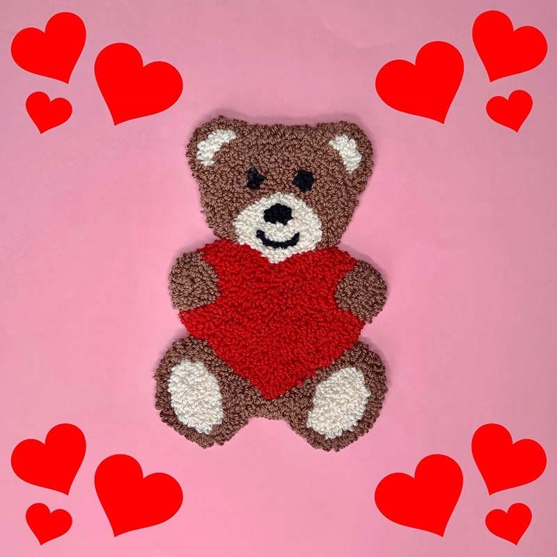 Cheap Cute Punch Needle Handmade Mug Rug Sofa Wine Custom Absorbent Coaster