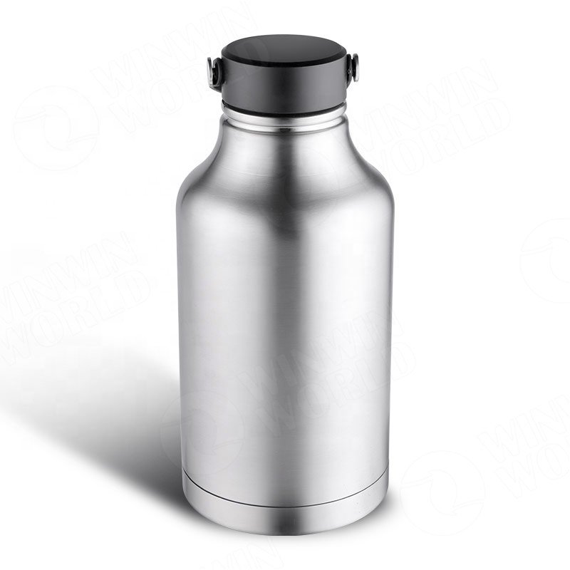 Vacuum Insulated Stainless Steel Water Bottle 64oz Large Stainless Steel Water Jug Double Wall Travel Mug Flask