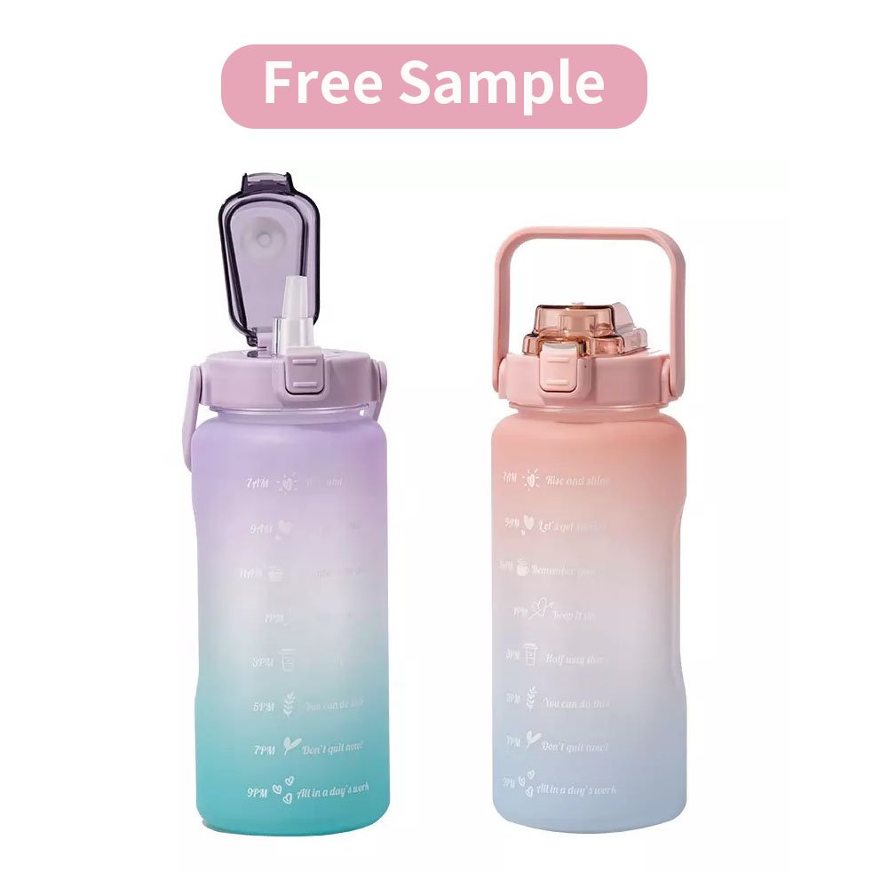 JZYZ 2022 Aesthetic Vacuum Insulated Time Maker For Kids School Fashions Big Capacity Plastic Water Bottle