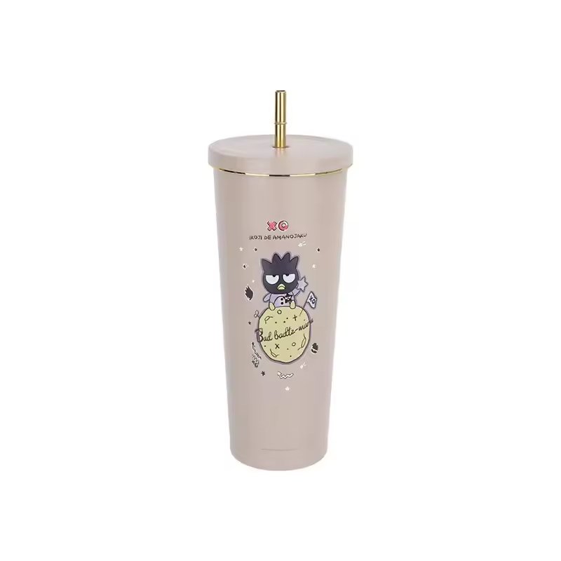 304 Stainless Steel Vacuum Thermos Cup Cold Insulated Sanrios Water Bottle Portable Coffee Mug with Straw