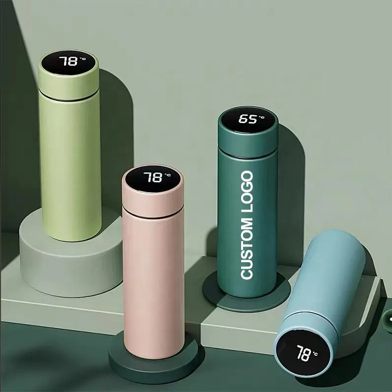 Travel Tumbler Smart LED Temperature Display Metal Insulation Water Bottles Thermos Stainless Steel Intelligent Vacuum Flask