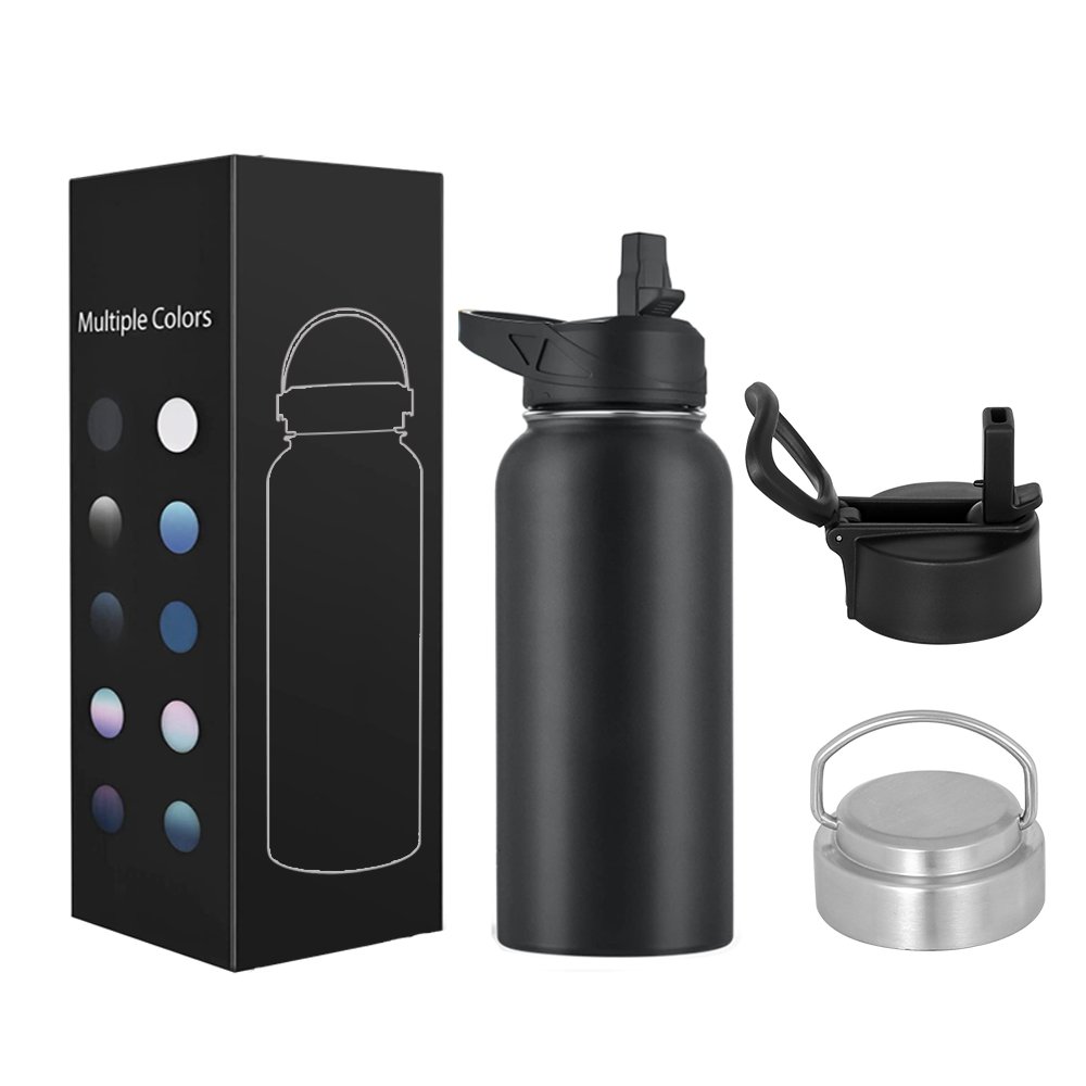 Vacuum Flasks & Thermoses With Logo Stainless Steel Vacuum Flask With Straw