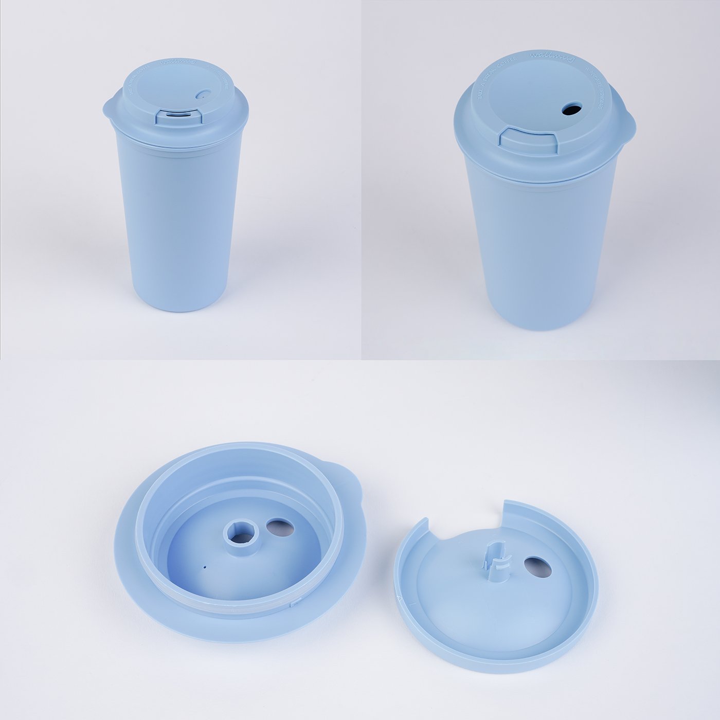 Double Wall Mug Plastic Reusable Tumbler 7colors 16oz 450ml - Made in Korea