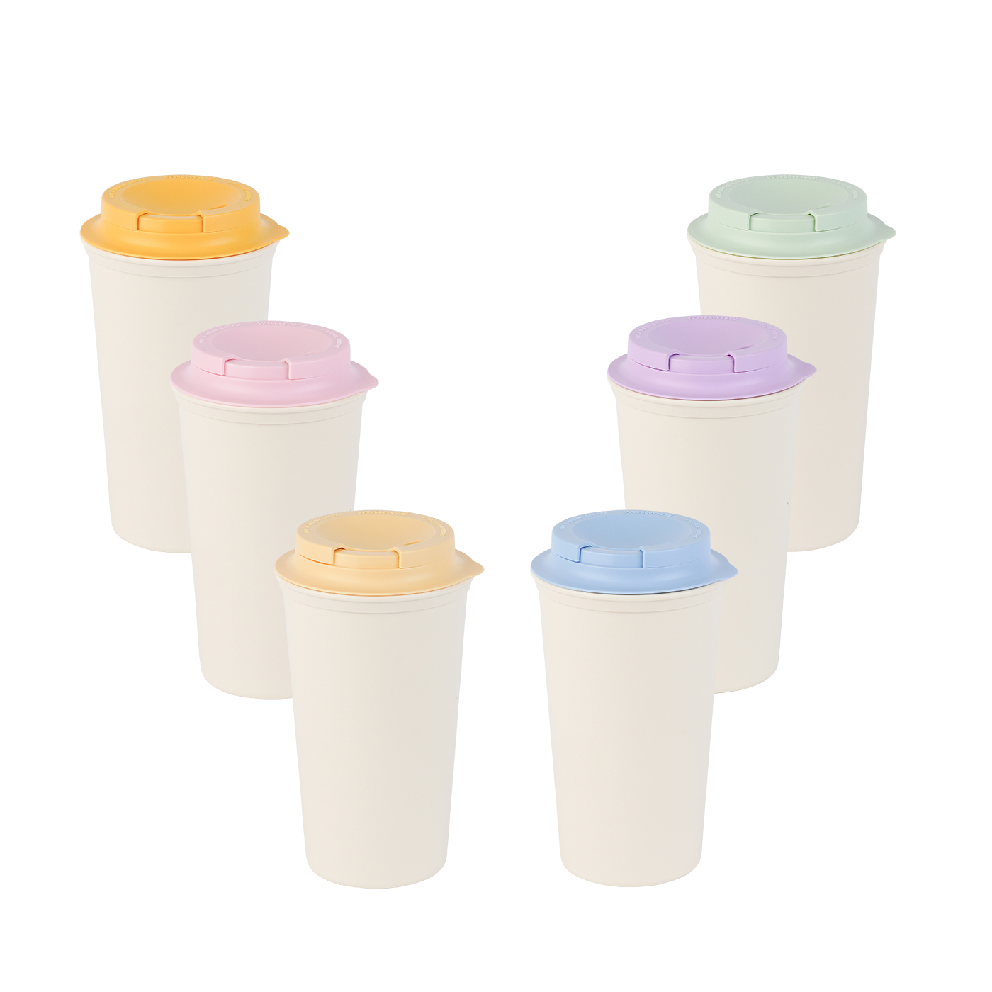 Double Wall Mug Plastic Reusable Tumbler 7colors 16oz 450ml - Made in Korea