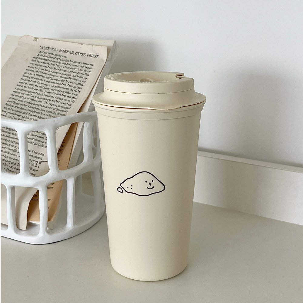 Double Wall Mug Plastic Reusable Tumbler 7colors 16oz 450ml - Made in Korea
