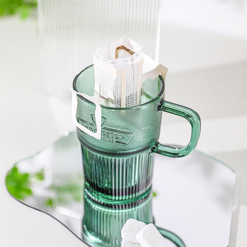 Nordic Ins Custom 420ml Drinking Tumbler Borosilicate Reusable Travel Coffee Glass Mug Cup With Straw