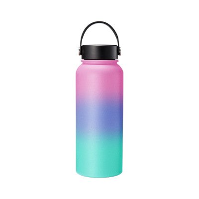 DWELLS Premium 350ml -2L Gradient Powder coated Water Bottle Wide Mouth Vacuum Insulated Stainless Steel Water Bottle
