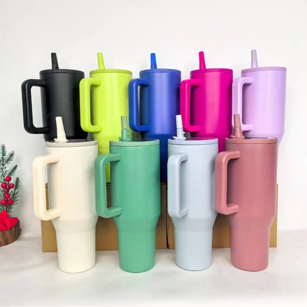 HydroJug Leak Resistant Car Cup 40oz Water Bottle hydro jug Stainless Steel 40 oz Tumbler with Handle Flip Straw