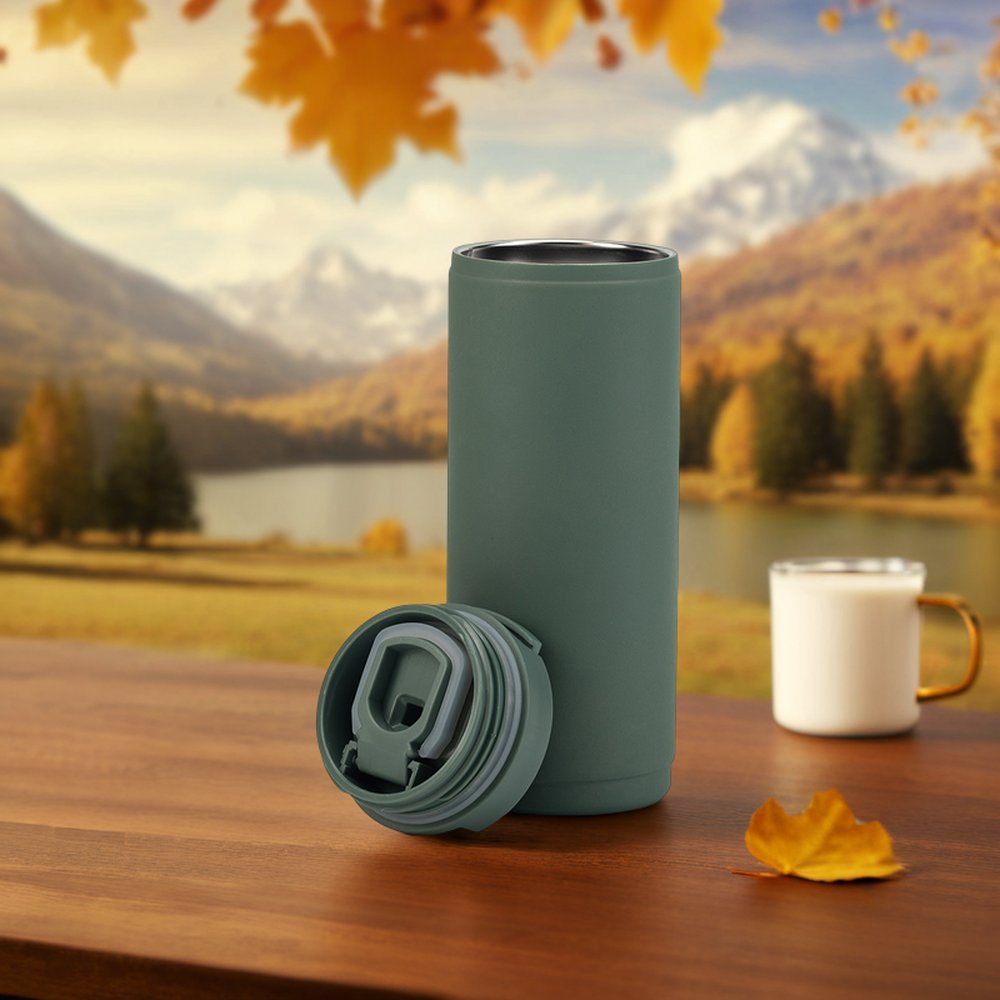 Portable Eco Travel Coffee Mug Leak Free 400ML Double Wall Stainless Steel Vacuum Travel Coffee Mug