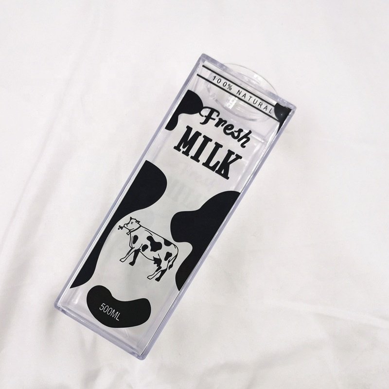 PS Material Plastic milk Bottle Fashionable square shape Sports Water Bottle