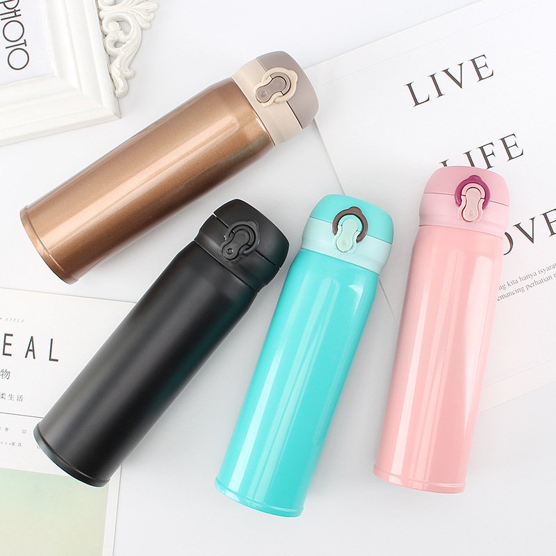450ml Stainless Steel Thermal Bottle Double Wall Insulated Vacuum Flask Thermo BPA Free Leakproof Cup