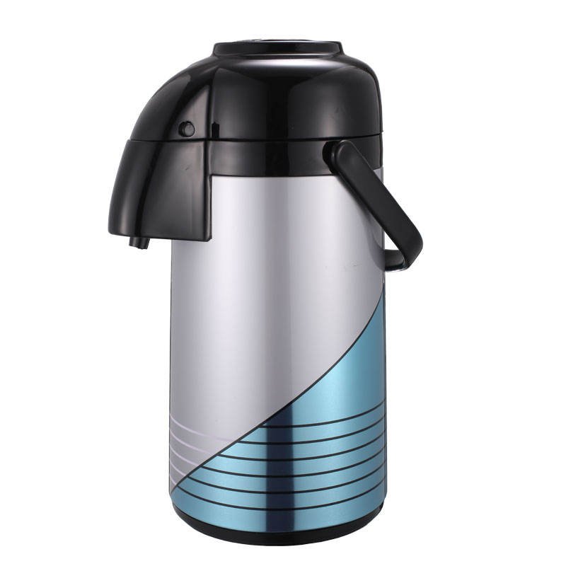 High Quality 2.5l 3L Vacuum Insulated Stainless Steel Water Bottle Large Capacity Insulated Thermos Air Pressure Air Pump Pot