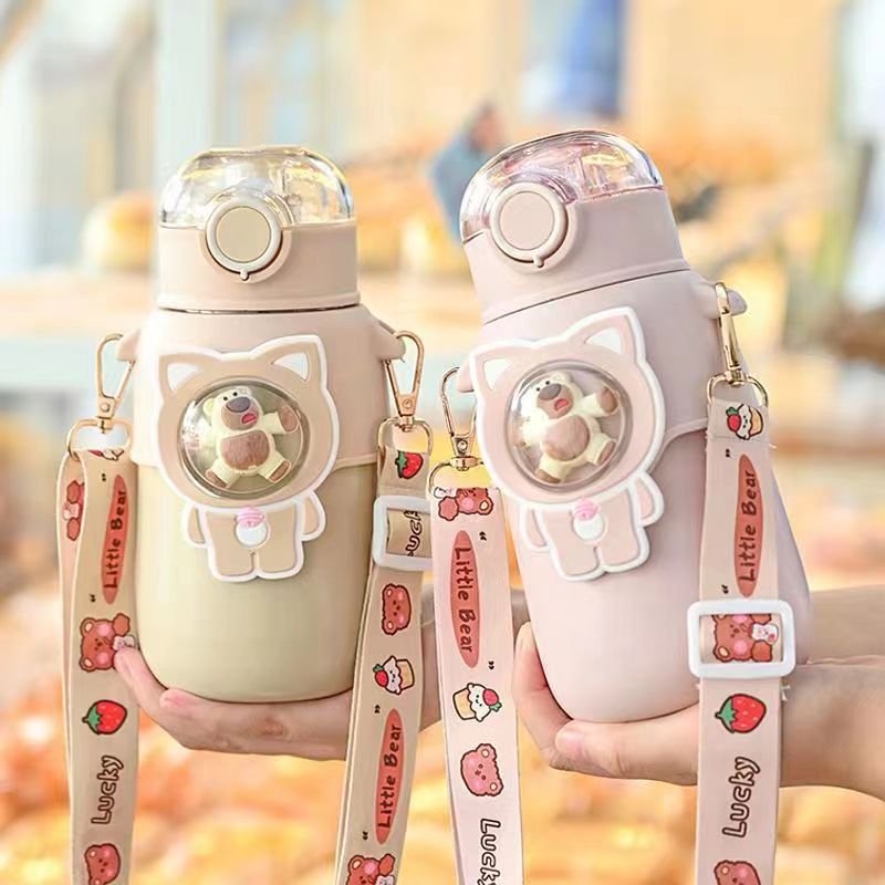 2023 Wholesale 500ml portable double wall vacuum thermos cup high appearance level 316 stainless steel kids water bottle