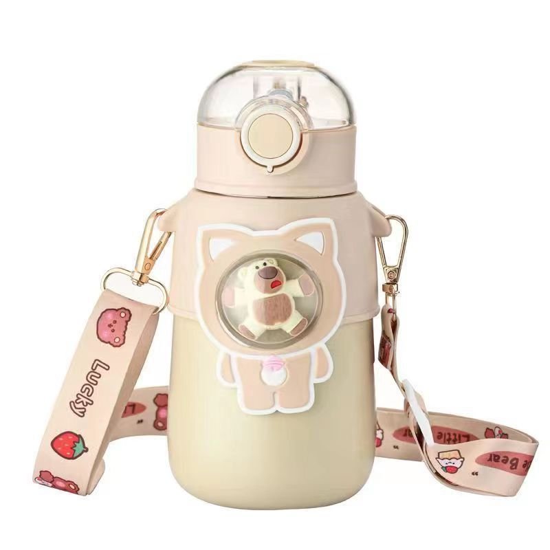 2023 Wholesale 500ml portable double wall vacuum thermos cup high appearance level 316 stainless steel kids water bottle