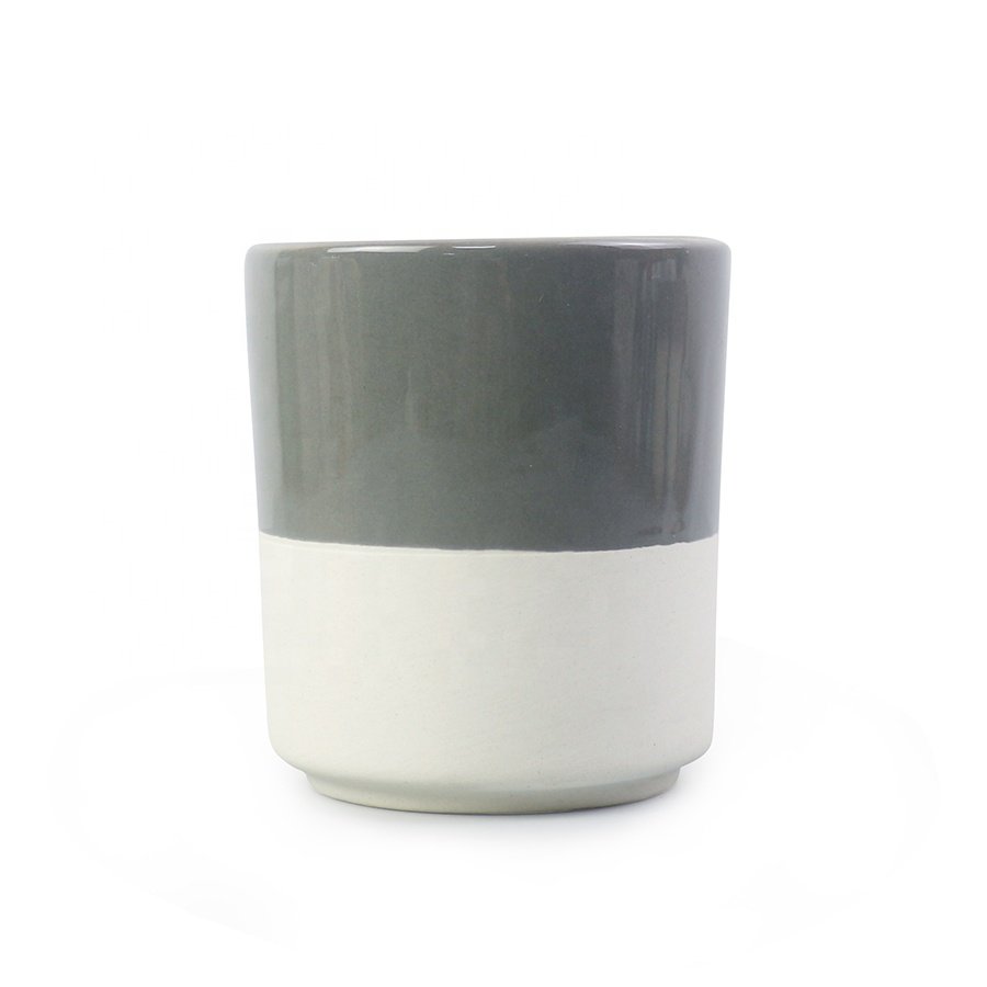 Factory Sell Custom Logo Grey Ceramic Mug No Handle Small Design Stoneware Tea Cups Mini Porcelain Tea Coffee Cup