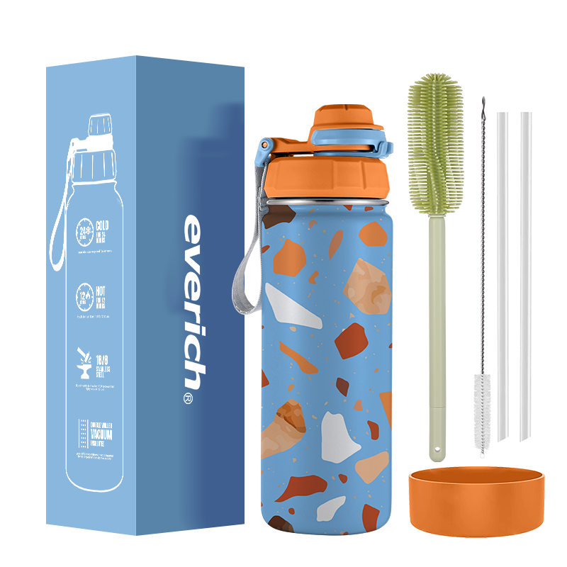 Christmas Gift Stainless Steel Insulated Vacuum Flasks Water Bottle Custom Painting and Logo With Gift Box