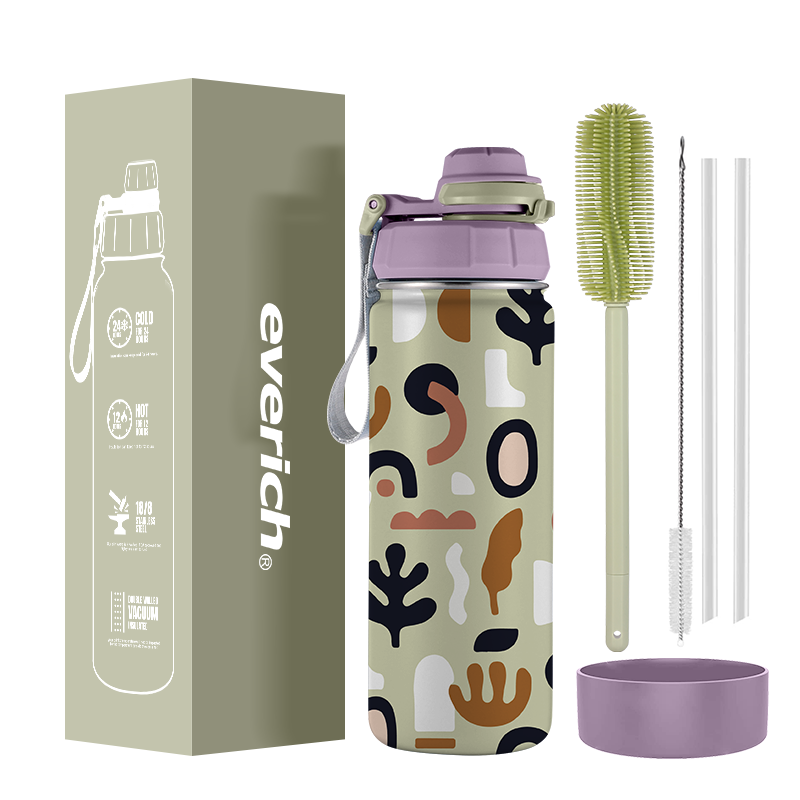 Christmas Gift Stainless Steel Insulated Vacuum Flasks Water Bottle Custom Painting and Logo With Gift Box