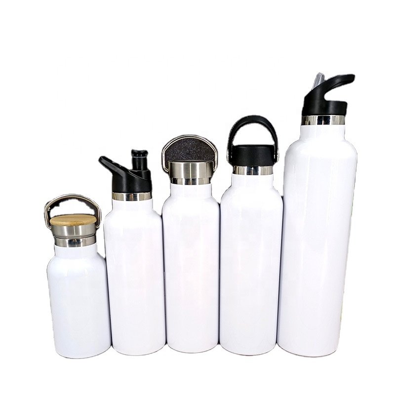 white 17oz Stainless Steel double wall sport bottle water bottle blank sublimation vacuum flask