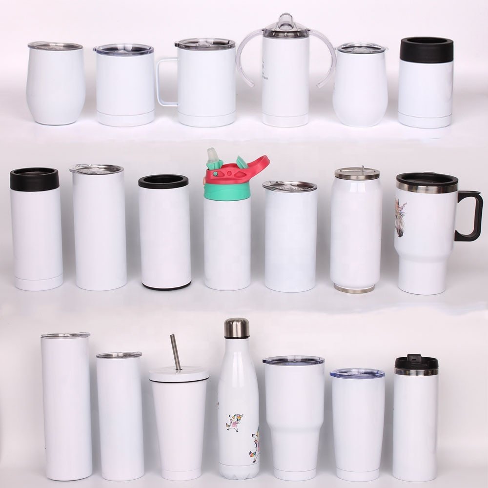 white 17oz Stainless Steel double wall sport bottle water bottle blank sublimation vacuum flask