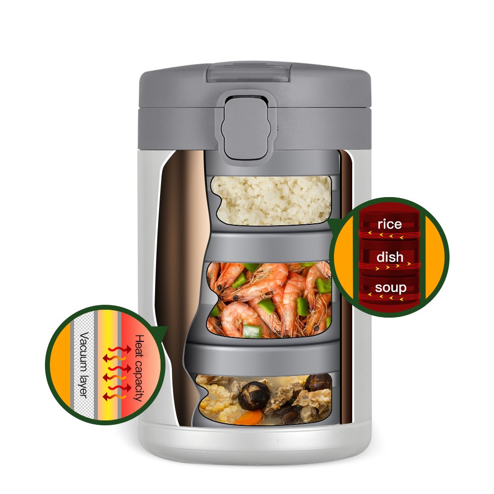 New Product BPA Free Stainless Steel Food Jar Double Wall Insulated Vacuum Flask With Customized Color