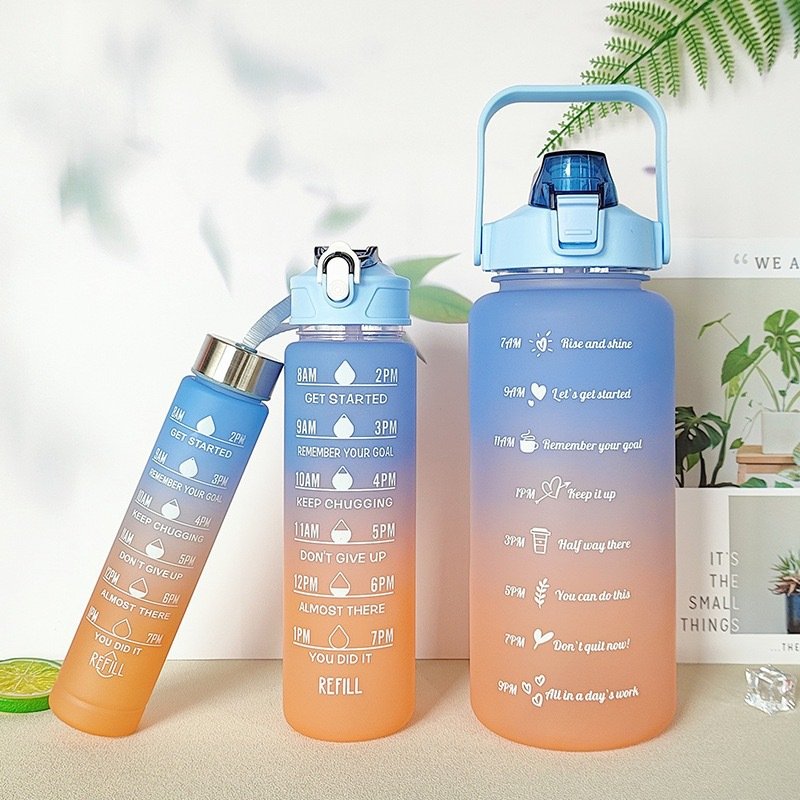 Portable Plastic Water Bottle Outdoor Sport Cups Travel Gym 1L/32 Oz Motivational Sports Water Bottle Reusable
