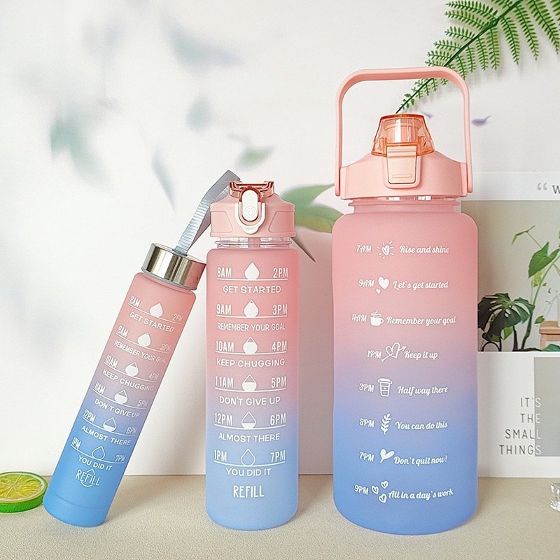 Portable Plastic Water Bottle Outdoor Sport Cups Travel Gym 1L/32 Oz Motivational Sports Water Bottle Reusable