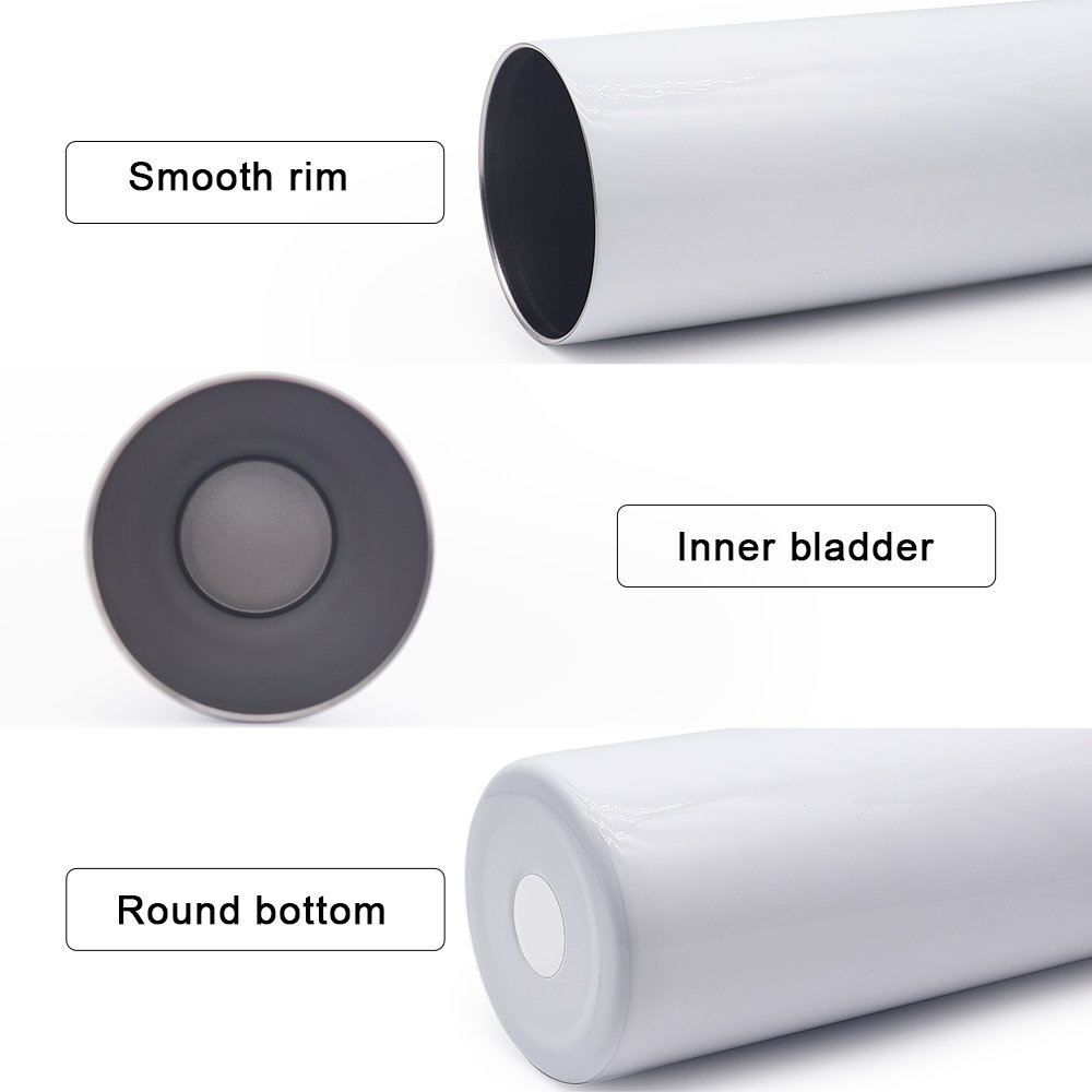 Ready to Ship wholesale 20 oz white blank skinny stainless steel sublimation tumblers straight USA Warehouse