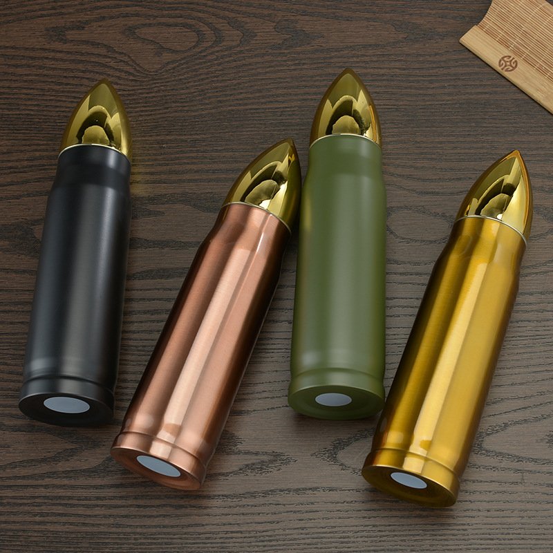 500ml Rocket Shape Creative Vacuum Flask Bullet Double Wall Stainless Steel Thermos Bottle Bullet