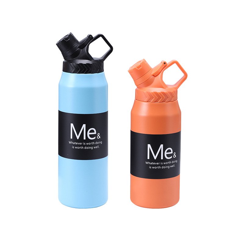 750ml 950ml 2023 New two finger Portable water bottle double wall oem vacuum water bott