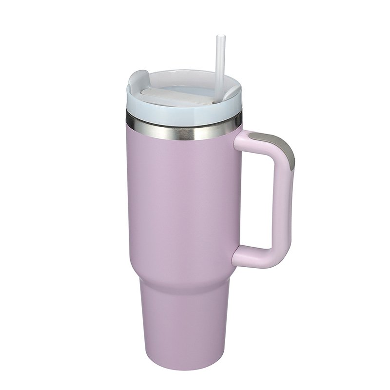 Popular Powder Coated 40oz Travel Coffee Mug Car Cups Stainless Steel Vacuum Tumbler Adventure Quench H2.0 Stan Cup With Handle