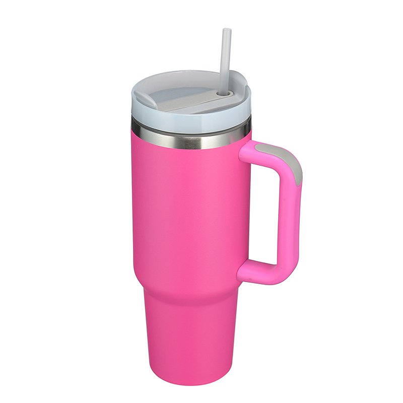 Popular Powder Coated 40oz Travel Coffee Mug Car Cups Stainless Steel Vacuum Tumbler Adventure Quench H2.0 Stan Cup With Handle