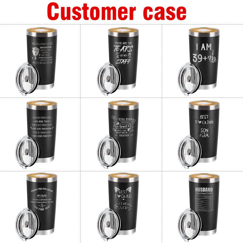 Custom logo 20oz tumbler beer glasses snow cone cups Stainless steel water cup travel mug tumbler with lid