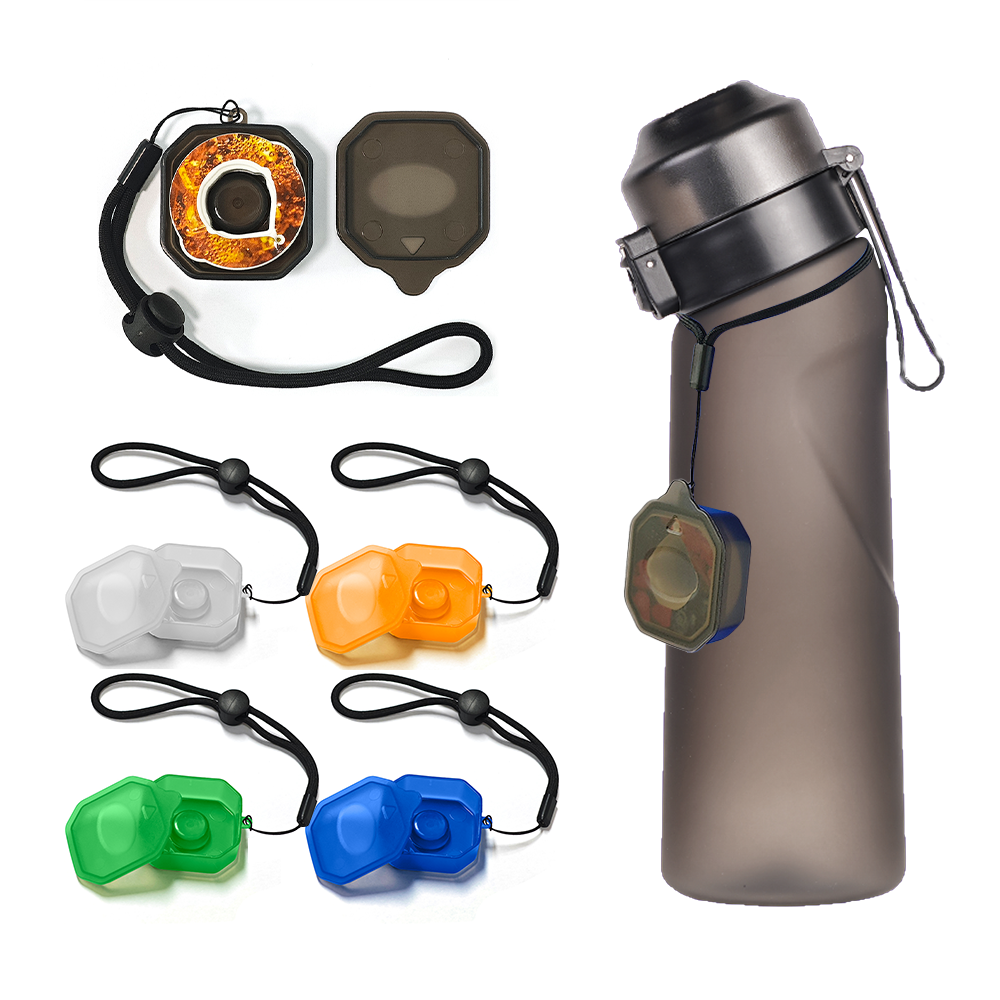 custom 650ml BPA Free tritan plastic cir kul scent fruit smaken drink air flavour up water bottle with flavor taste pod capsules