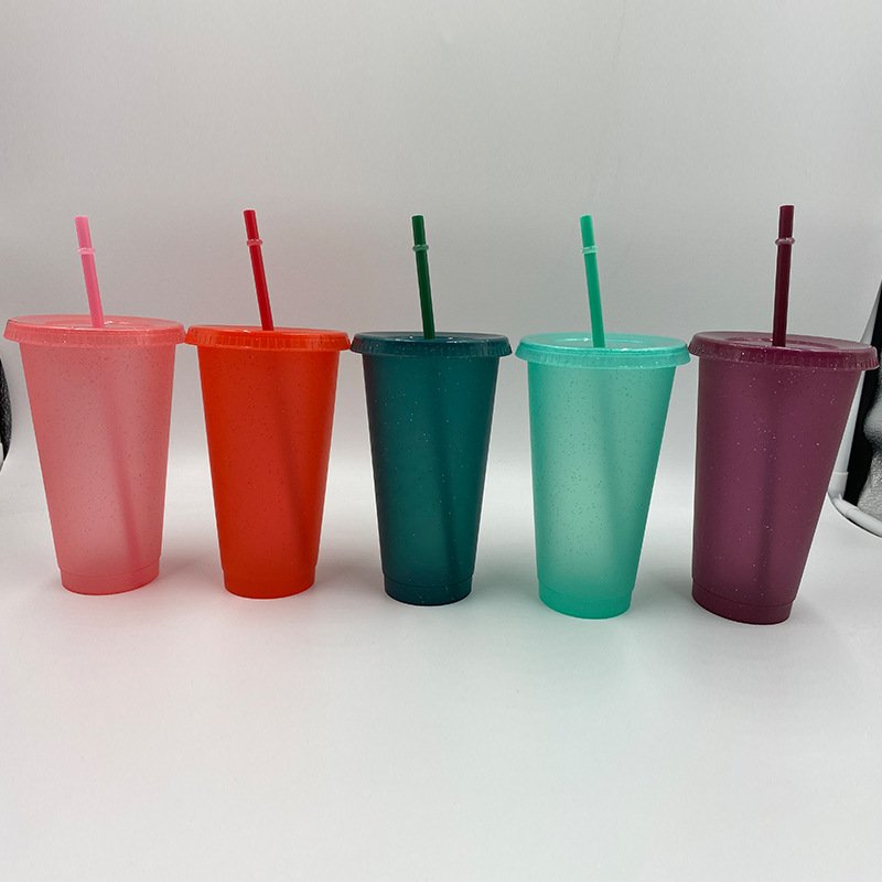 Summer Hot Sale New Water Cup Plastic Cups with Straw Lid Design Comfortable Coffee Mugs