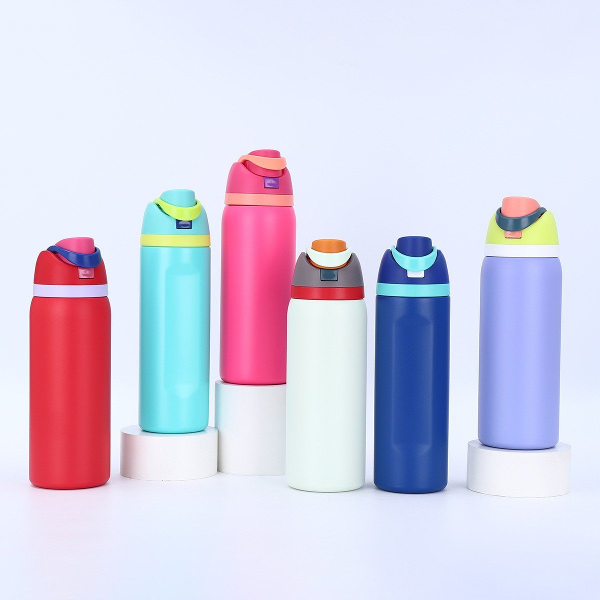 Owal Bpa-free Sport Water Bottle 24oz 32oz 19oz Insulated Stainless Steel Freesip Water Bottle With Straw For Sports And Travel