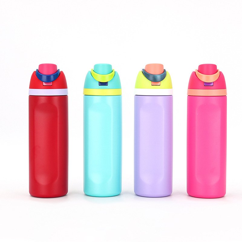Owal Bpa-free Sport Water Bottle 24oz 32oz 19oz Insulated Stainless Steel Freesip Water Bottle With Straw For Sports And Travel