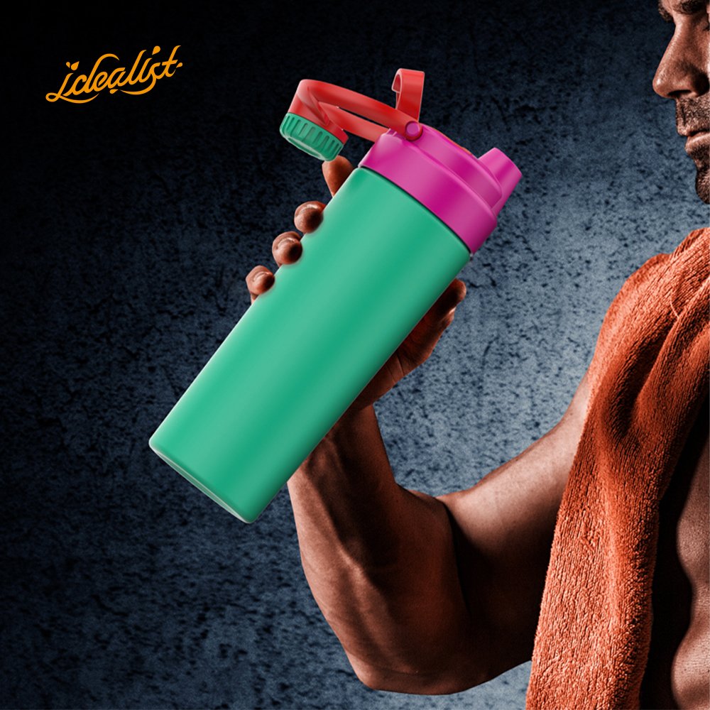 New Design Fashionable Hot Sell Cheap Double Wall Tumbler With Straw water bottle