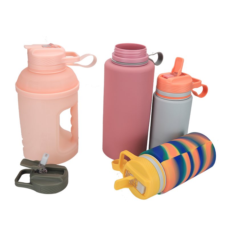 Portable Bpa Free Silicone Collapsible Foldable 74oz Water Bottle