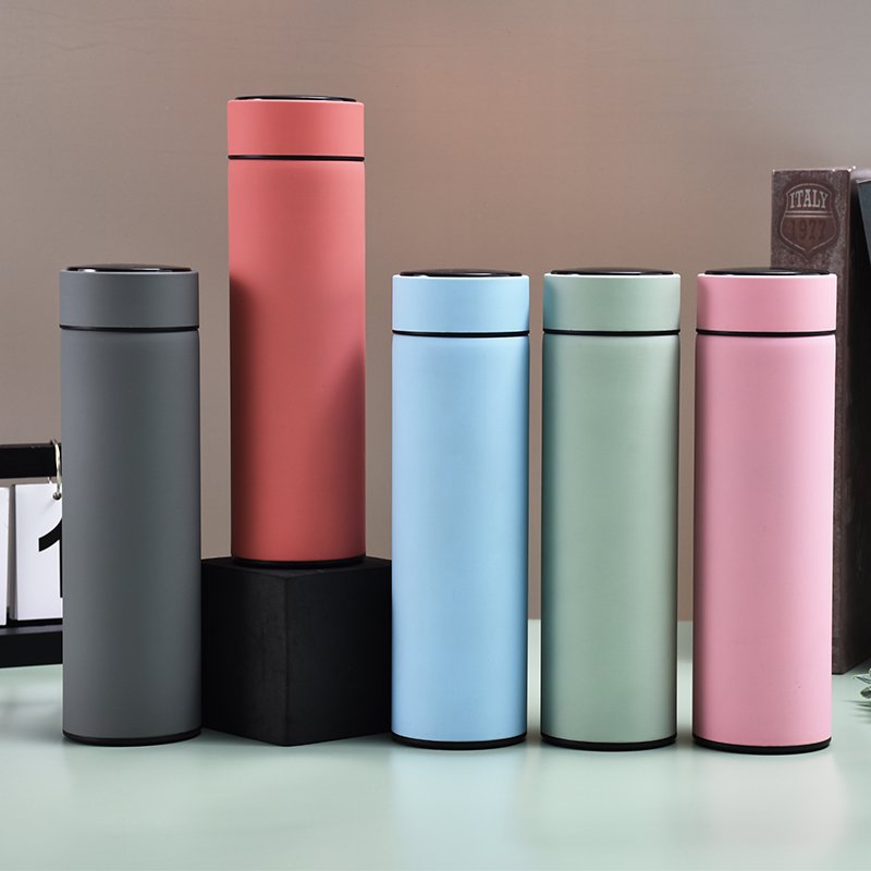 Wholesale thermos vacuum flask double wall insulation stainless steel smart water bottle with led temperature