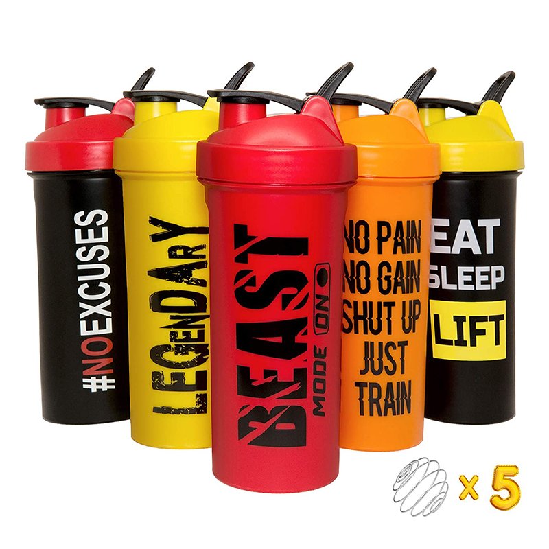 Promotion 500ml BPA Free Sports Water Bottle Protein Shaker Custom Logo Printing for GYM