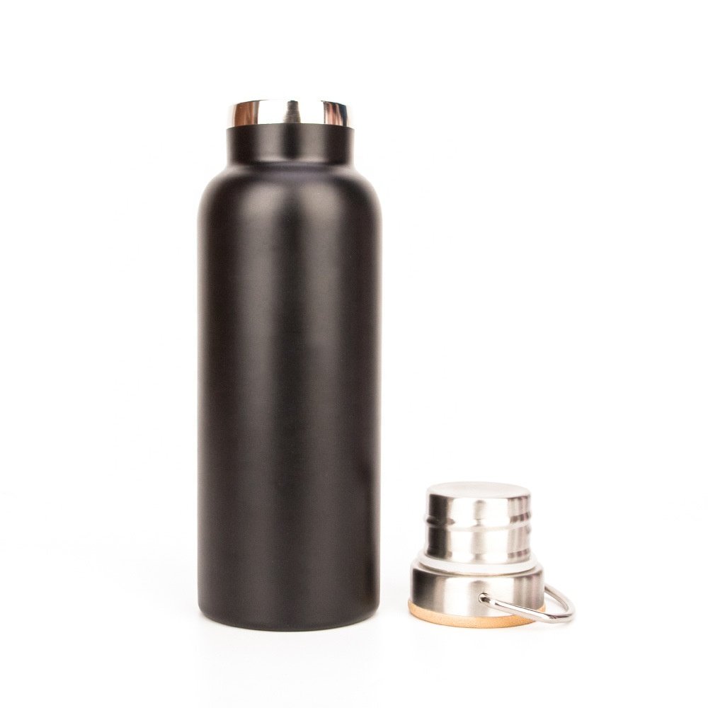 hydro sports traveling double wall stainless steel insulated vacuum flask with bamboo lid