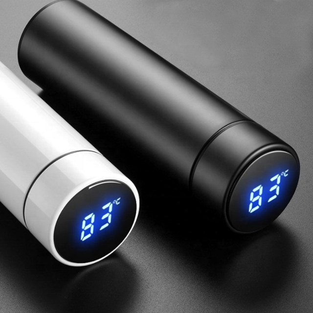 Hot 17oz Stainless Steel Smart Water Bottle Tumbler With LED Temperature Display 500ml Smart Bottle taza
