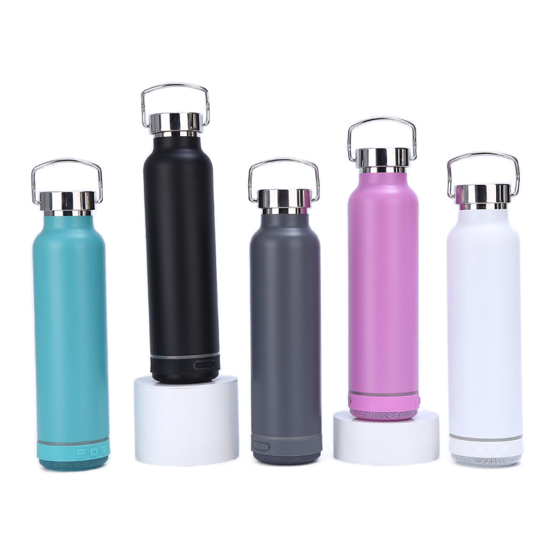 GZYSL Custom Logo Smart Stainless Steel Water Bottle Music Player Bluetooth Speaker Vacuum Flask Sports Thermos High-Tech