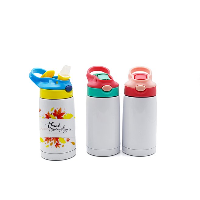 Double Wall Insulated Vacuum 10oz Kid Thermo Bottle Sublimation 350ml Kids Water Bottle Tumbler