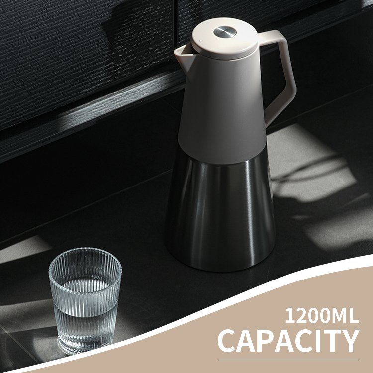 Hot sale Italian 40oz 1.2L Stainless Steel Thermo Jug Double Wall Sealed Insulation Vacuum Flask Water Bottle PP Casing