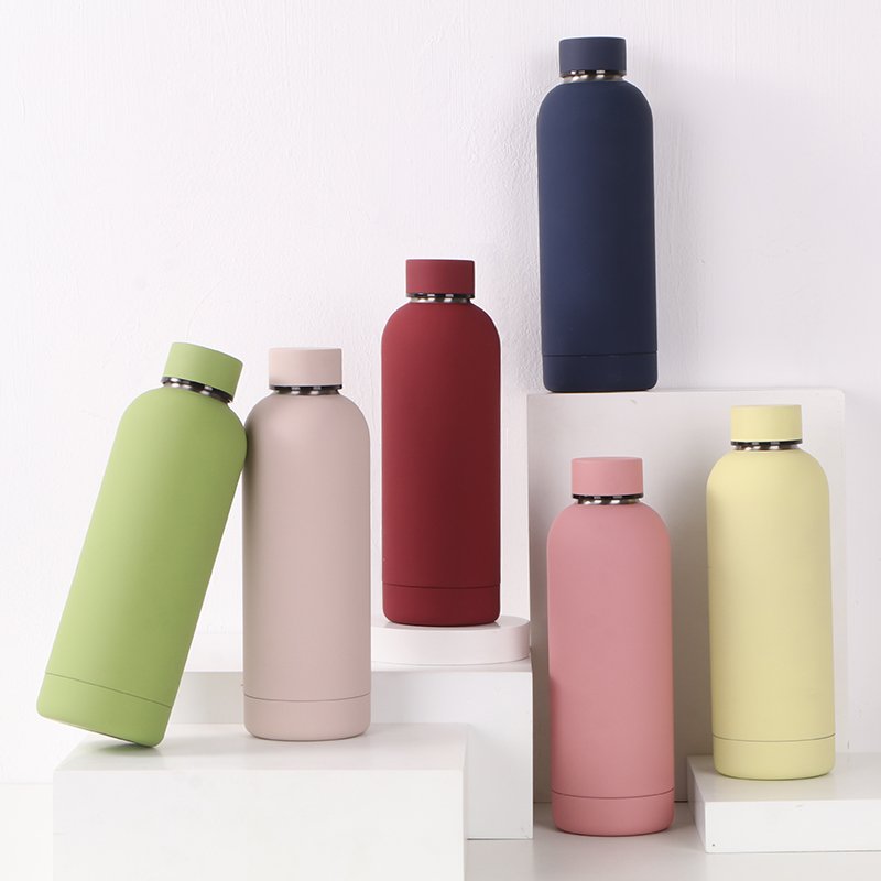 500ML Hot Selling Outdoor Gym Sport Custom Double Wall Thermo Vacuum Insulated Stainless Steel Small Mouth Water Bottle