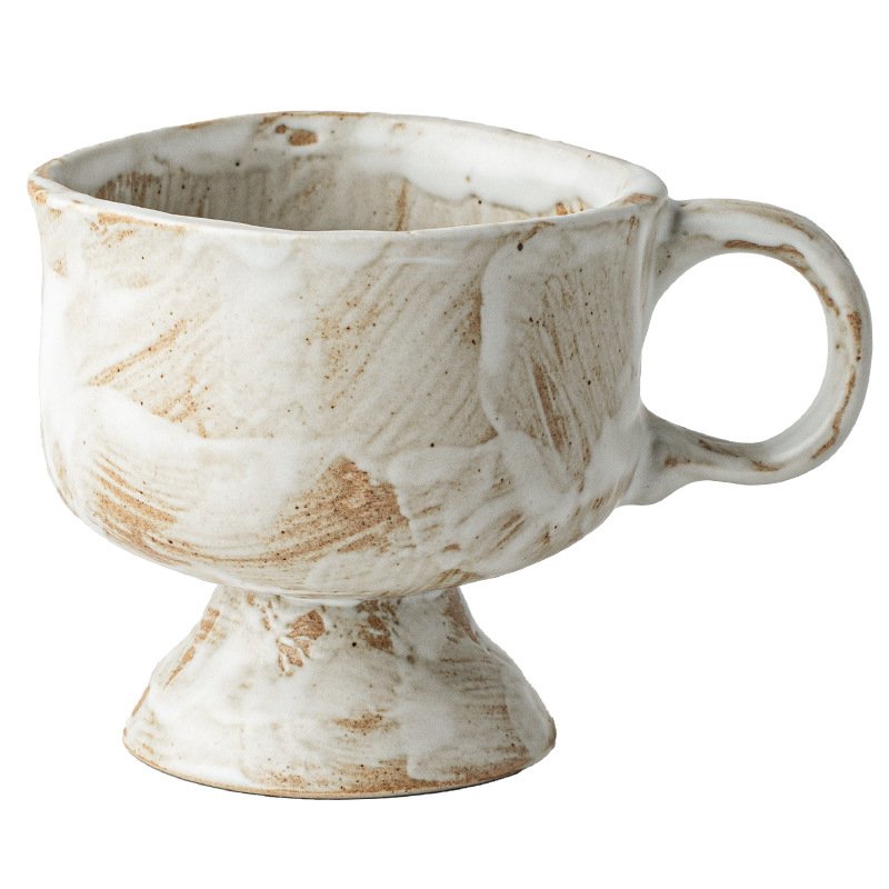 Lelyi French handmade retro ceramic goblet creative high value exquisite coffee mugs