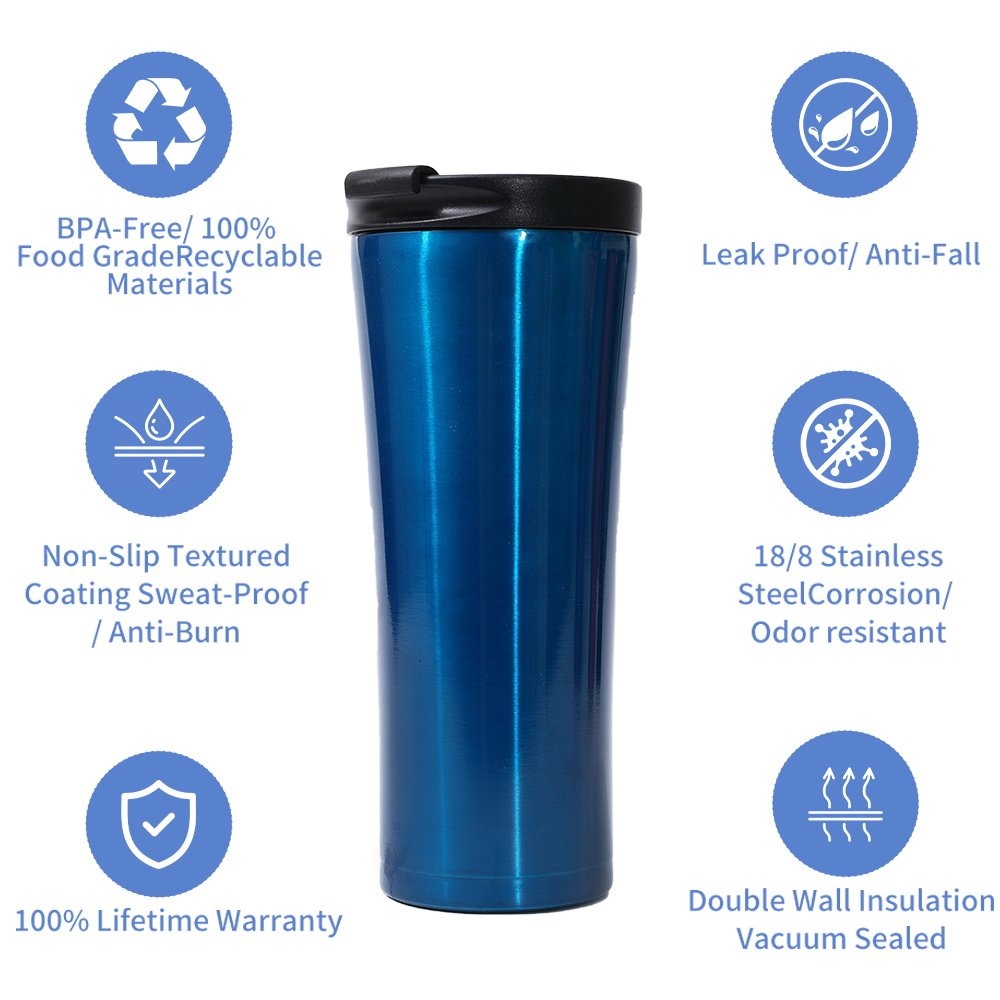 Portable Outdoor Car Waist Cup Double-Layer 304 Stainless Steel Vacuum Mug Clamshell Direct Drink Coffee Mug